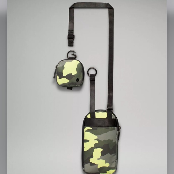 LULULEMON NWT MODULAR PHONE CROSSBODY BAG HERITAGE CAMO NEO MINT MULTI - Picture 3 of 9